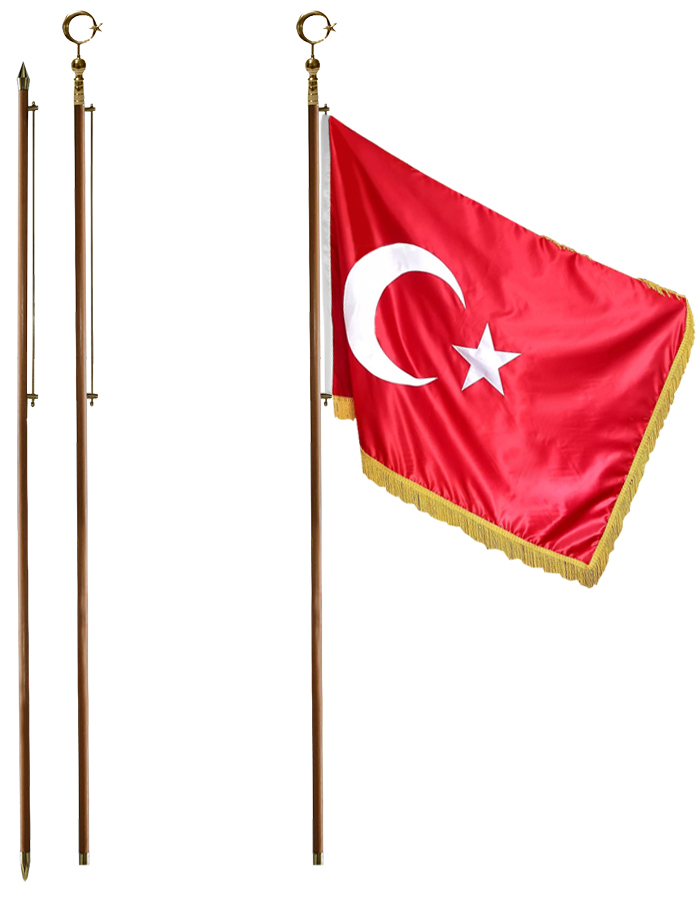 Ahşap Makam Bayrak Direği - Salon Direği