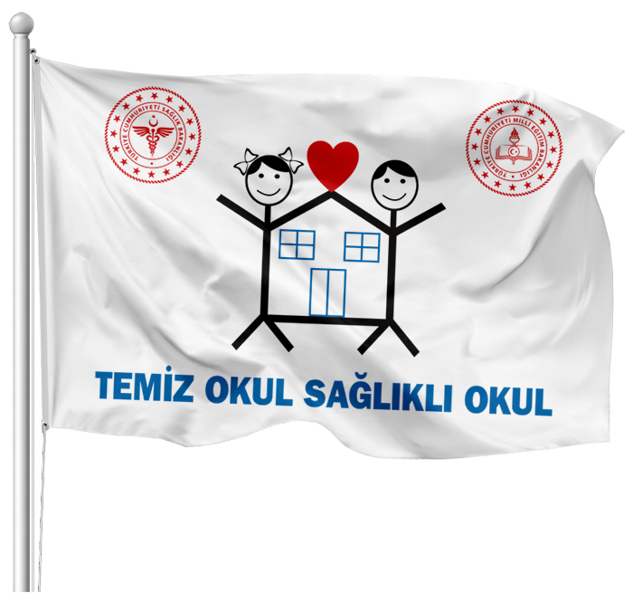 MEB Beyaz Bayrak - Temiz Okul Sağlıklı Okul Bayrak ve Flaması
