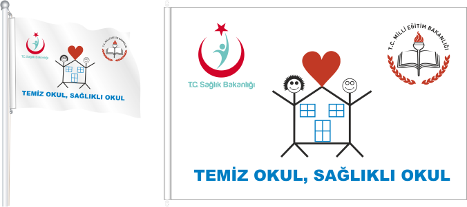 MEB Beyaz Bayrak - Temiz Okul Sağlıklı Okul Bayrak ve Flaması