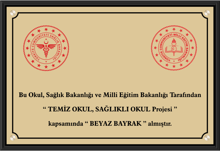 MEB Beyaz Bayrak - Temiz Okul Sağlıklı Okul Bayrak ve Flaması