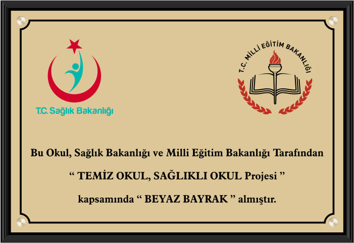 MEB Beyaz Bayrak - Temiz Okul Sağlıklı Okul Bayrak ve Flaması