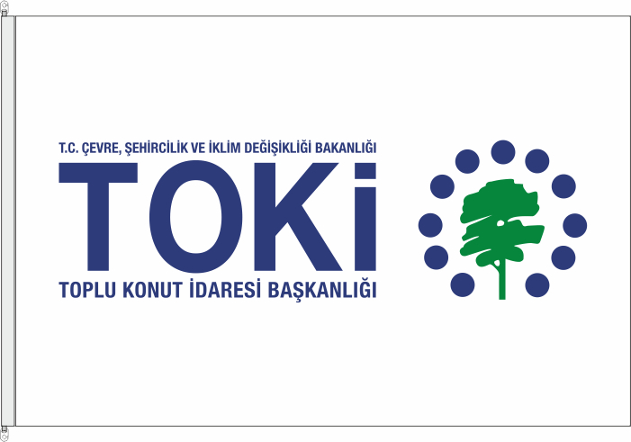 Toki Bayrağı - TOKİ Yeni Logolu