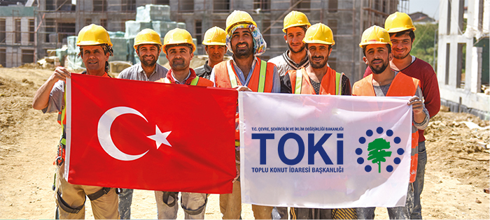 Toki Bayrağı - TOKİ Yeni Logolu