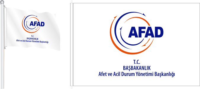 AFAD Afet ve Acil Durum Yönetimi Başkanlığı Bayrağı