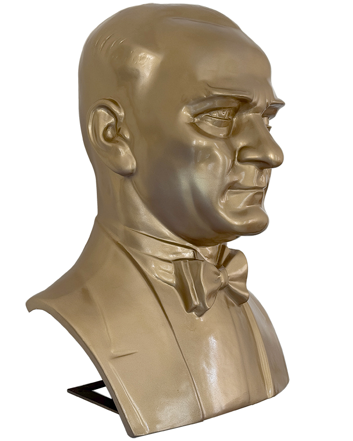 70 cm Fiberglass Yarım Atatürk Büstü - 70FGOM1