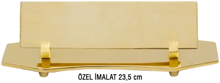PM4 Oval Tabanlı Lama Pirinç Masa İsimliği