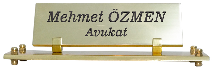 PM8 Pirinç Klasik Düz Lama Masa İsimliği