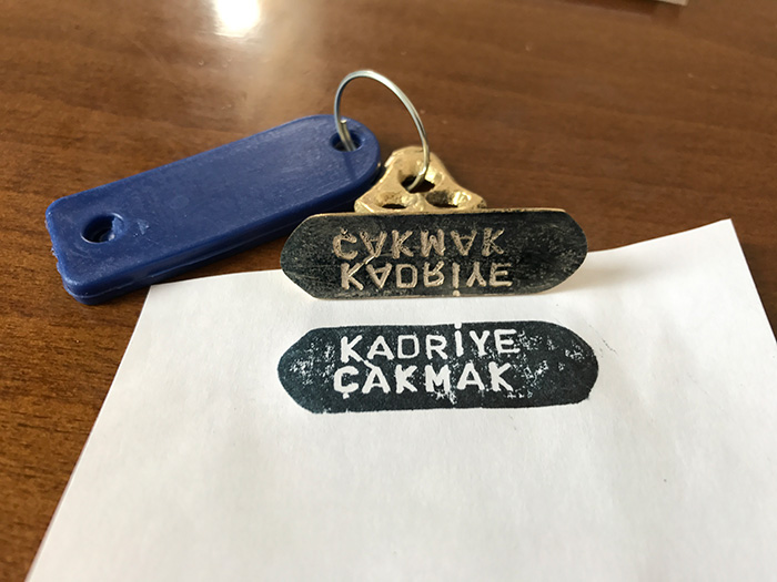 KM02 Pirinç Kazıma İmza Mühürü - Büyük Boy