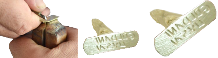 KM04 - Pirinç Kazıma Ham İmza Mühürü - Büyük Boy