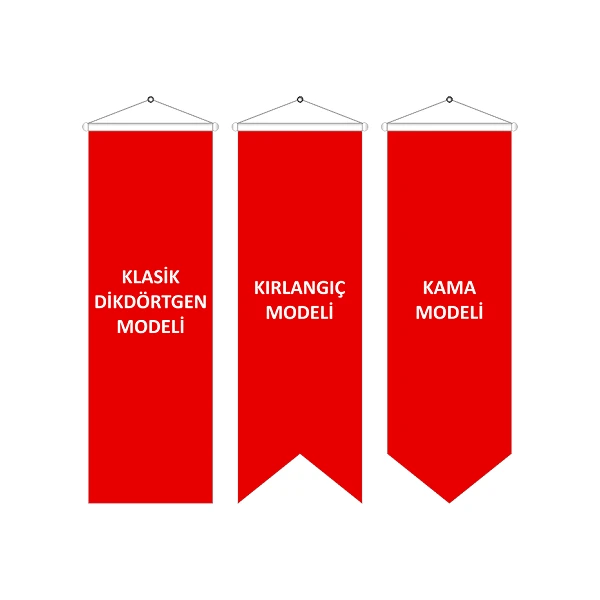 Kırlangıç Bayrak - Kama Modeli Bayrak - Dikdörgen Bayrak