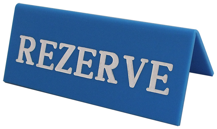 R02 - Renkli Pleksiglass Masa Rezerve Yazıları