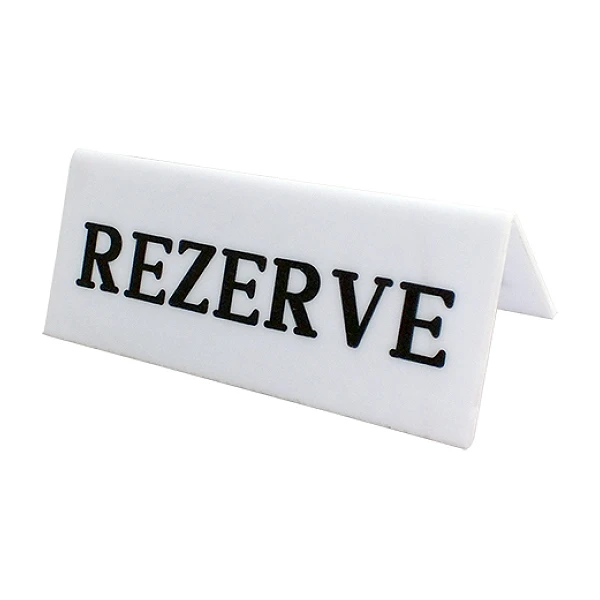 R02 - Renkli Pleksiglass Masa Rezerve Yazıları