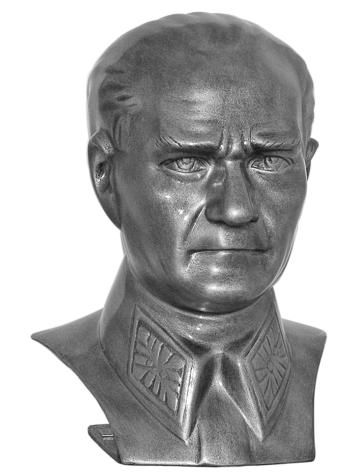 40 cm FRP Fiberglass Maraşal Atatürk Büstü