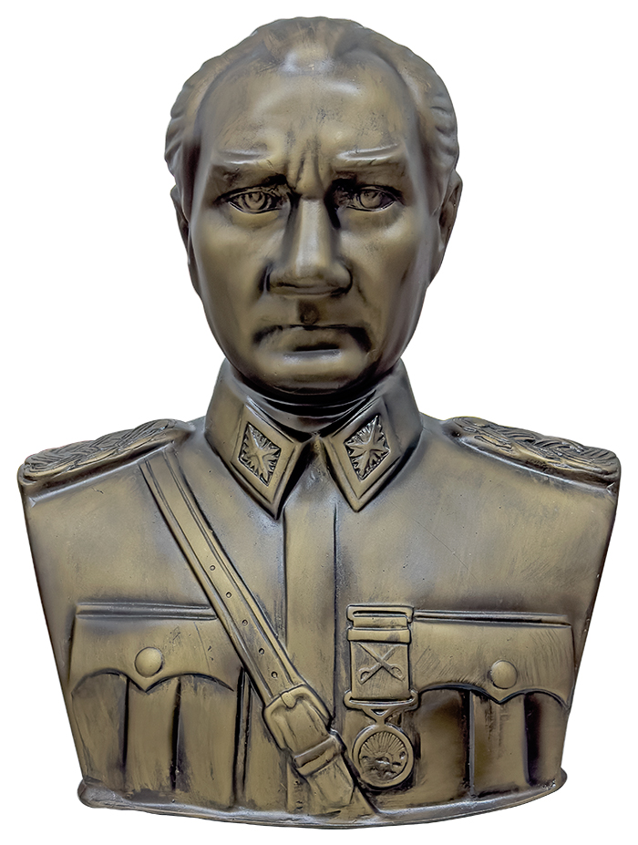 80 cm Fiberglass Maraşal Atatürk Büstü - 80FGAKM2