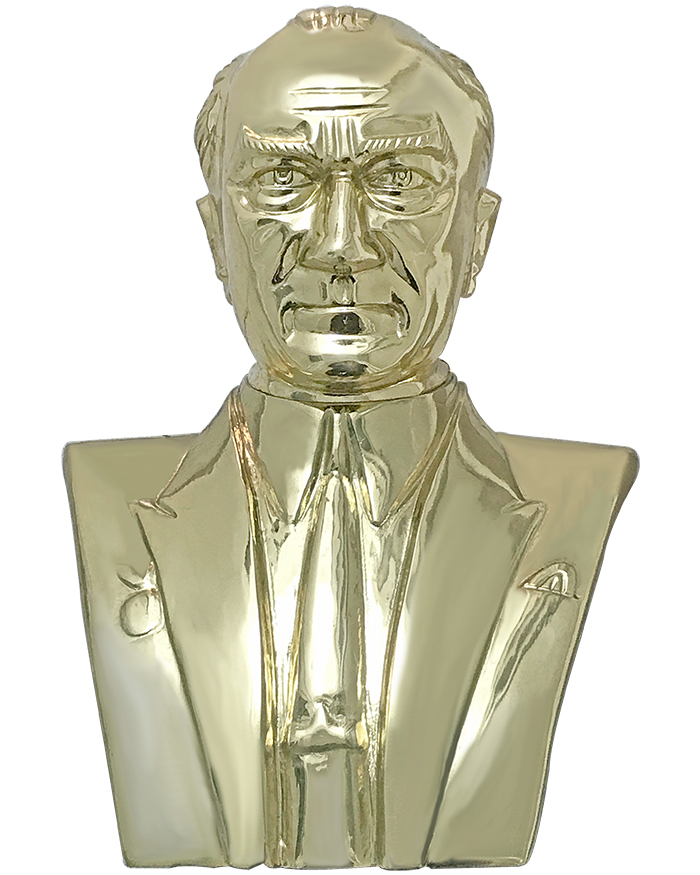 55 cm Pirinç Atatürk Büstü - 55PABKM
