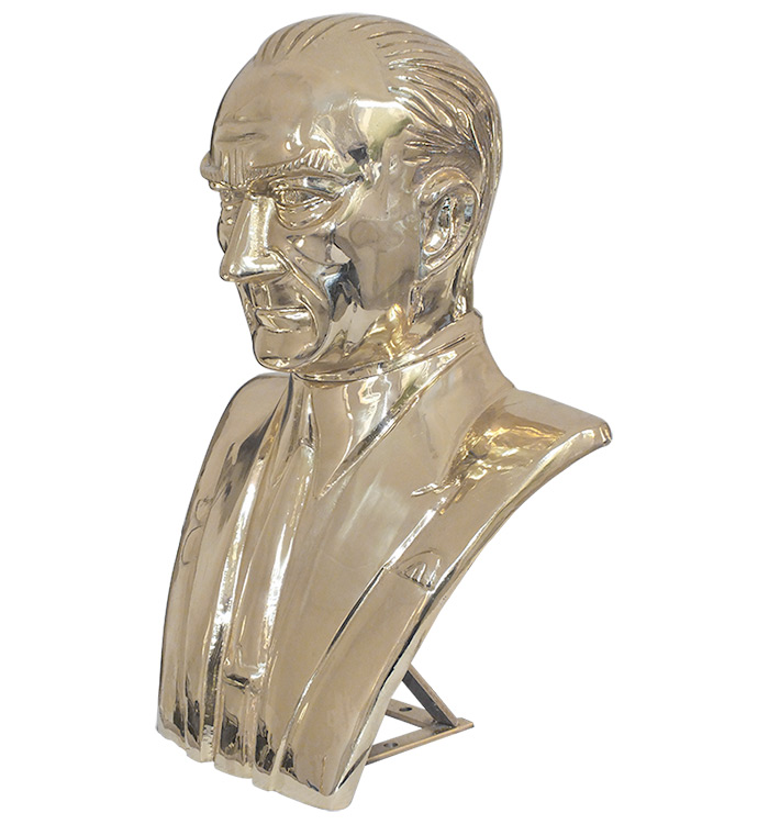 55 cm Pirinç Atatürk Büstü - 55PABKM