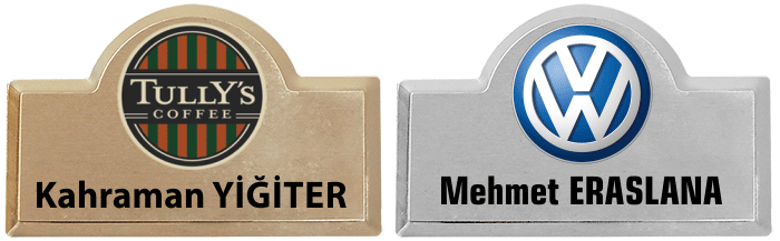 MYK04 Kubbeli Metal Yaka İsimliği