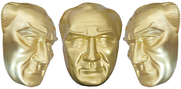 28 / 30 cm Fiberglass Atatürk Maskı