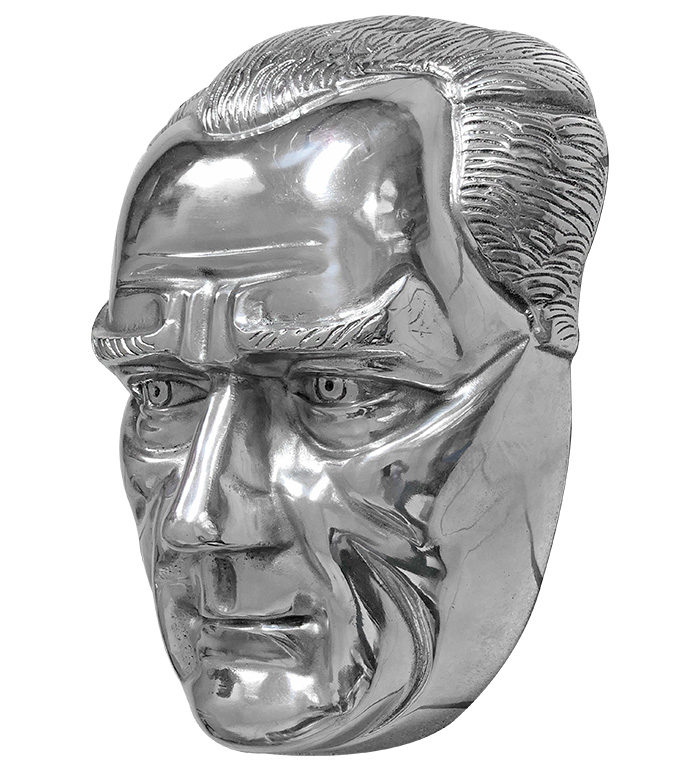 40 cm Döküm Alüminyum Atatürk Maskı