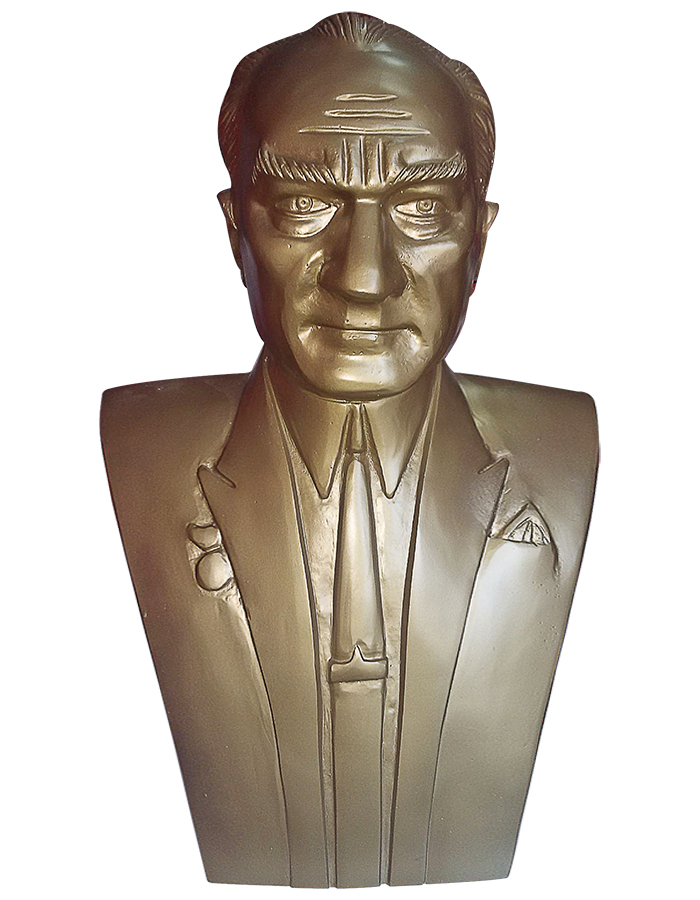 70 cm Alüminyum Atatürk Büstü - 70AABS