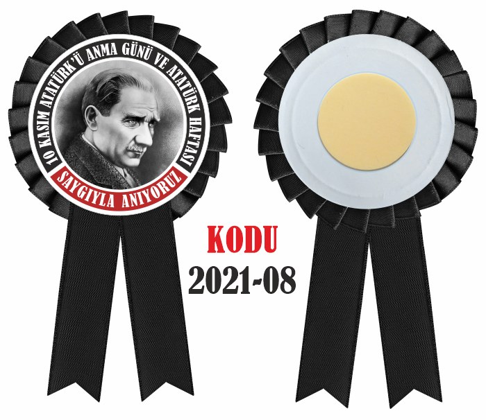 10 Kasım Atatürk'ü Anma Günü Saten Yaka Kokartı - Atatürk Haftası