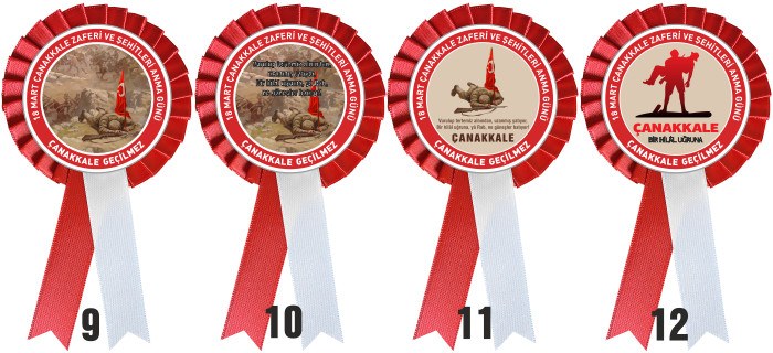 18 Mart Çanakkale Zaferi ve Şehitleri Anma Günü Saten Kokartı