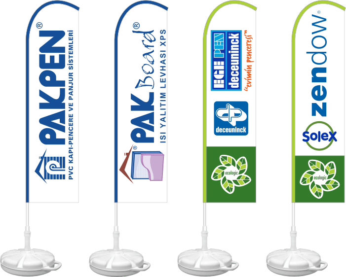 Yelken Bayrak Model ve Çeşitleri - Beach Flag Banner