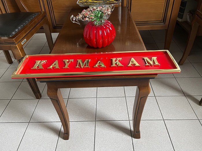 Kaymakam Makam Odası Kapı Tabelası ve Kapı Levhaları