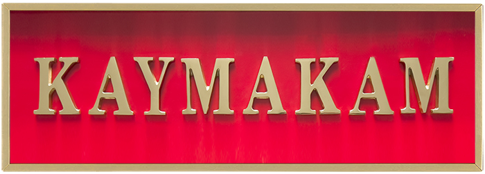 Kaymakam Makam Odası Kapı Tabelası ve Kapı Levhaları