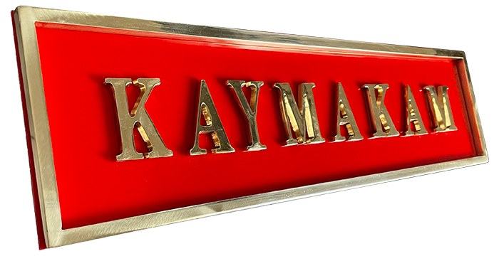 Kaymakam Makam Odası Kapı Tabelası ve Kapı Levhaları