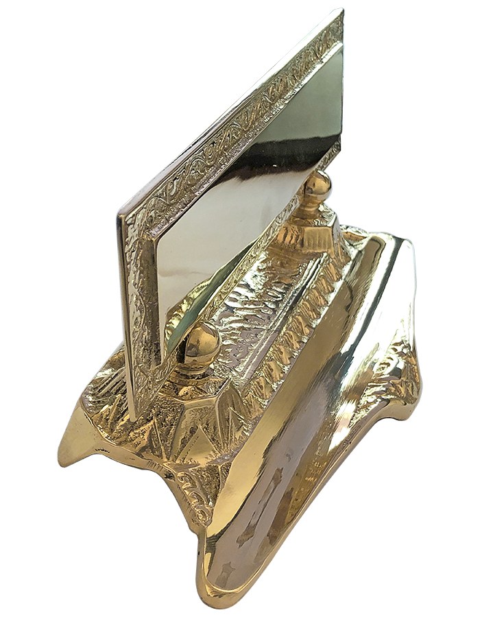 PM9 Antik Model Pirinç Masa İsimliği - Döküm