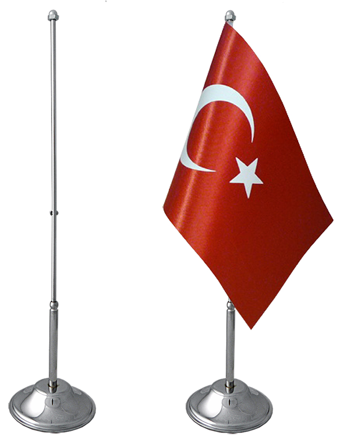 Tekli Krom-Nikel Masa Bayrak Direği