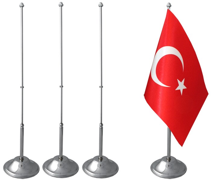 Tekli Krom-Nikel Masa Bayrak Direği