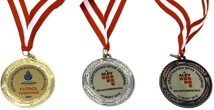 M2-İthal Madalya 7 cm Ø - Altın, Gümüş, Bronz