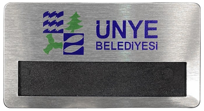 PYK04 Plastik Altlıklı Dikdörtgen Sürgülü Metal Yaka İsimliği