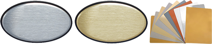 PYK05 Plastik Altlıklı Oval Metal Yaka İsimliği