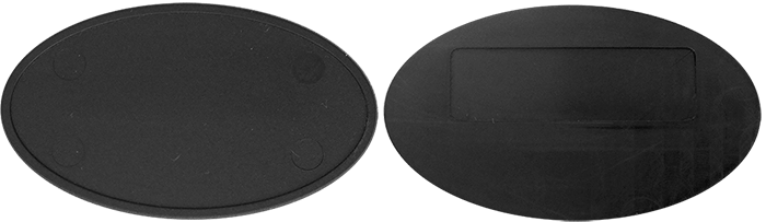 PYK05 Plastik Altlıklı Oval Metal Yaka İsimliği
