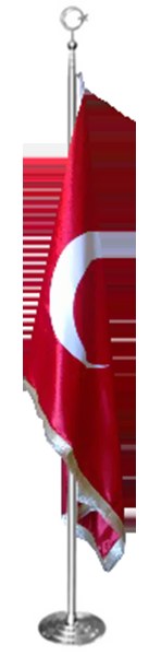 Saçaklı Saten Makam Türk Bayrağı 100x150 cm - Püsküllü Bayrak