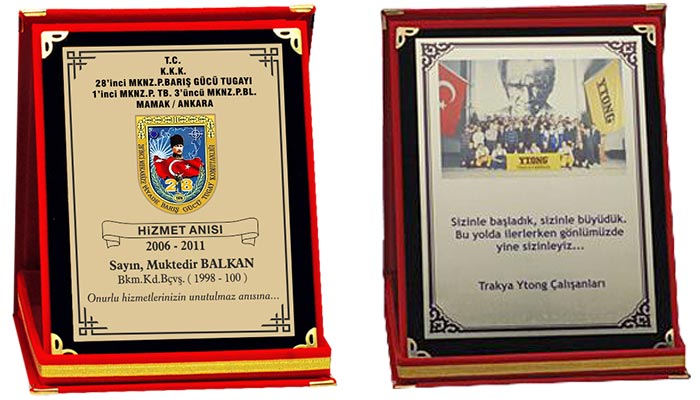 9x12 cm Termal Transfer ( Sublimasyon ) Metal Plaket