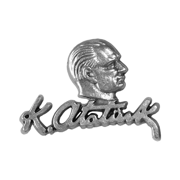 Atatürk Yaka Rozeti - Metal Atatürk Yaka Rozeti