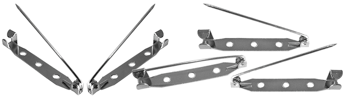 YK11 Metal Yaka İsimliği İğnesi - Broş İğnesi 38,5 mm