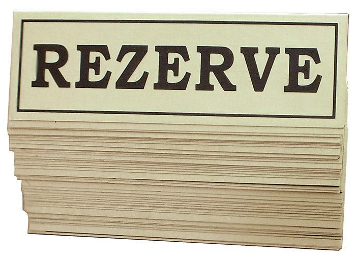 R04 - Pirinç Masa Üstü Rezerve Yazısı
