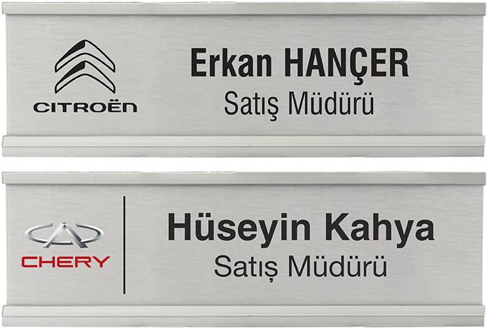 Alüminyum Sürgülü Masa İsimliği - AL12 Mat