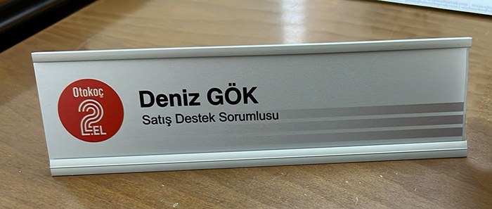 Alüminyum Sürgülü Masa İsimliği - AL12 Mat