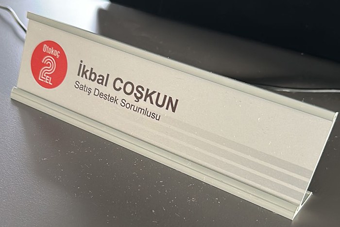 Alüminyum Sürgülü Masa İsimliği - AL12 Mat