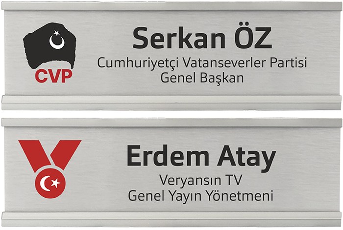 Alüminyum Sürgülü Masa İsimliği - AL12 Mat