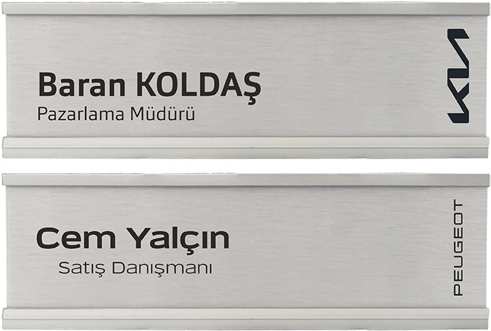 Alüminyum Sürgülü Masa İsimliği - AL12 Mat