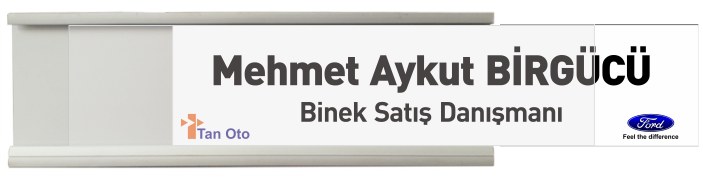 Sürgülü Masa İsimliği Parlak Alüminyum AL13