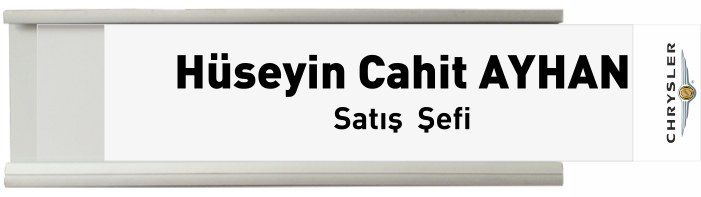Sürgülü Masa İsimliği Parlak Alüminyum AL13
