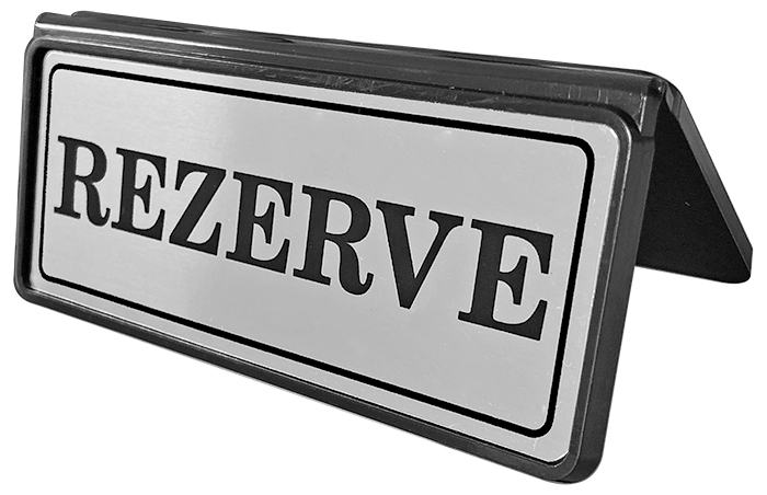 R05 - Plastik Rezerve Yazısı ve Altlığı - EKONOMİK MASA REZERVE YAZISI